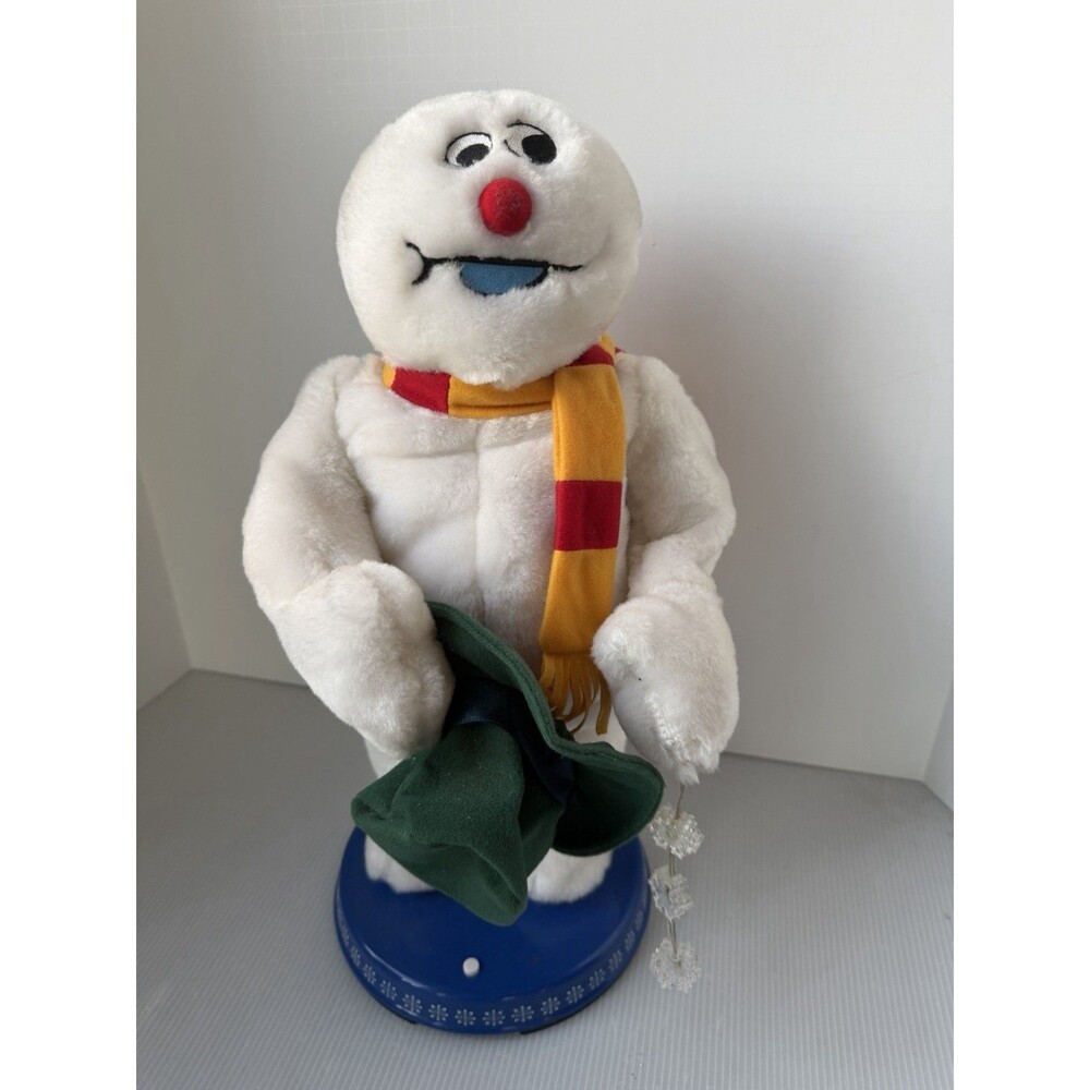 Gemmy Frosty The Snowman Spinning Snowflake Christmas Animated 18" Figure VTG